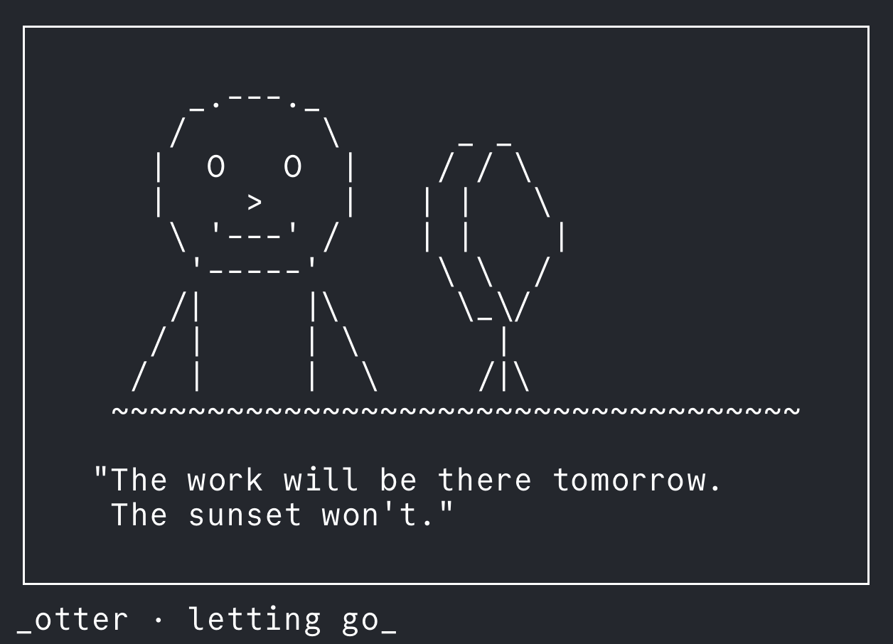 ASCII art from my daily startup